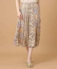 PRHGD53390 CHRISTIAN AUJARD(クリスチャン・オジャール) ゴールドオーナメントサラサスカート ゴールド系