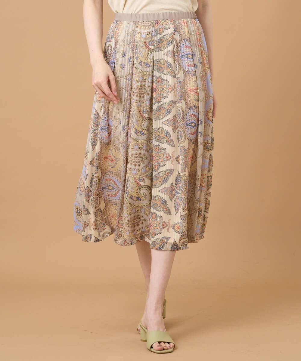 PRHGD53390 CHRISTIAN AUJARD(クリスチャン・オジャール) ゴールドオーナメントサラサスカート ゴールド系