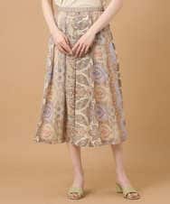 PRHGD53390 CHRISTIAN AUJARD(クリスチャン・オジャール) ゴールドオーナメントサラサスカート ゴールド系