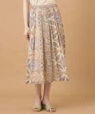 PRHGD53390 CHRISTIAN AUJARD(クリスチャン・オジャール) ゴールドオーナメントサラサスカート ゴールド系