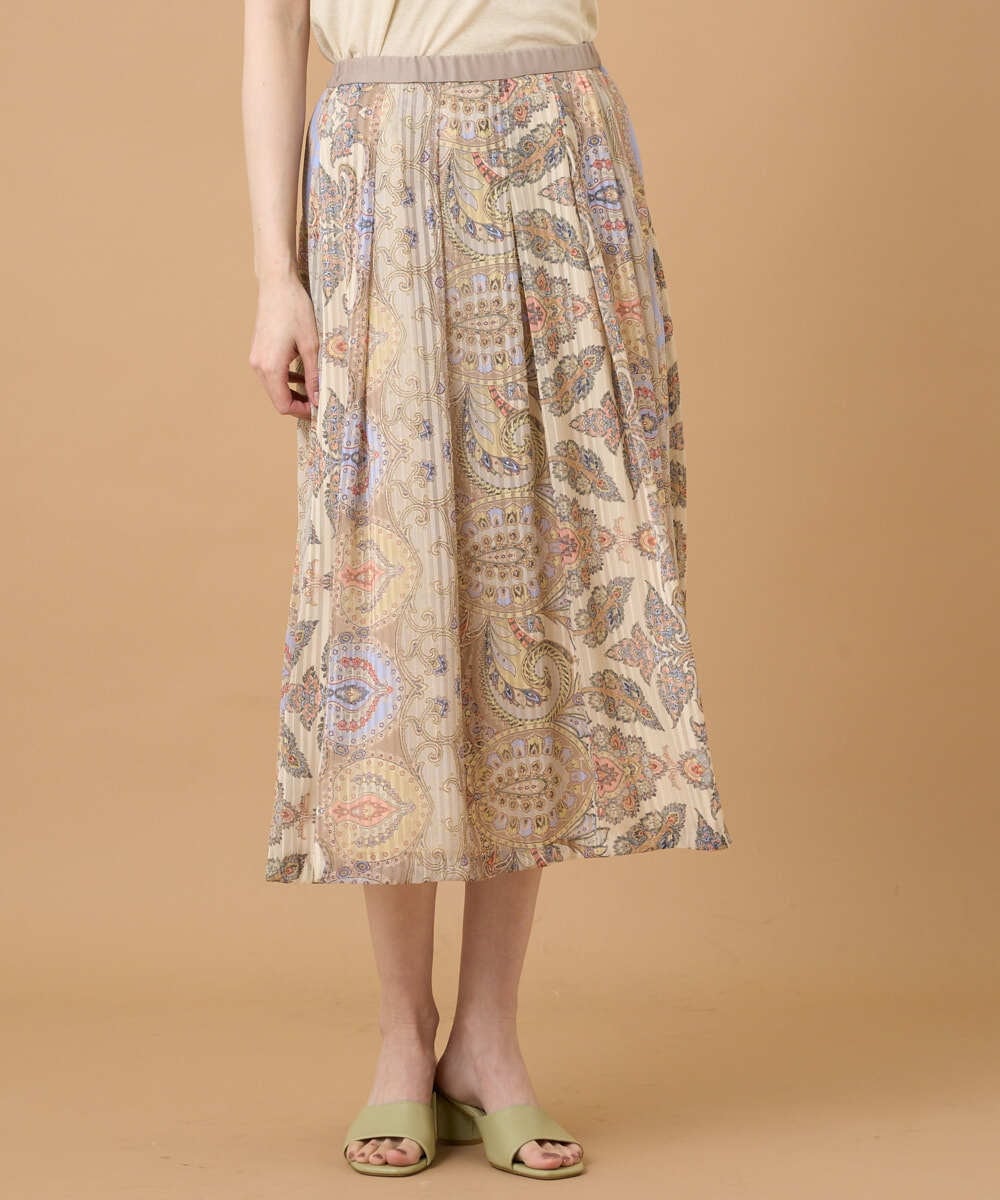 PRHGD53390 CHRISTIAN AUJARD(クリスチャン・オジャール) ゴールドオーナメントサラサスカート ゴールド系