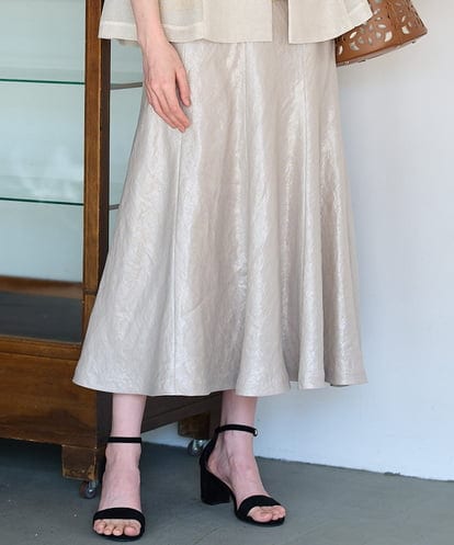 PRHGD58390  シャイニーリネンフレアスカート