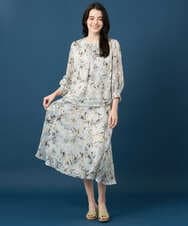 PRHGE02460 CHRISTIAN AUJARD(クリスチャン・オジャール) ［セットアップ対応］フラワープリントシアースカート グリーン