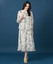 PRHGE02460 CHRISTIAN AUJARD(クリスチャン・オジャール) ［セットアップ対応］フラワープリントシアースカート グリーン