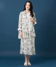 PRHGE02460 CHRISTIAN AUJARD(クリスチャン・オジャール) ［セットアップ対応］フラワープリントシアースカート グリーン