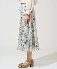 PRHGE02460 CHRISTIAN AUJARD(クリスチャン・オジャール) [セットアップ対応]フラワープリントシアースカート グリーン系