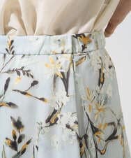 PRHGE02460 CHRISTIAN AUJARD(クリスチャン・オジャール) [セットアップ対応]フラワープリントシアースカート グリーン系