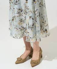 PRHGE02460 CHRISTIAN AUJARD(クリスチャン・オジャール) [セットアップ対応]フラワープリントシアースカート グリーン系