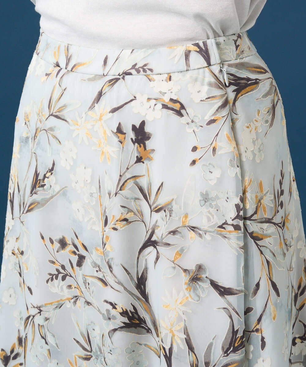 PRHGE02460 CHRISTIAN AUJARD(クリスチャン・オジャール) ［セットアップ対応］フラワープリントシアースカート グリーン