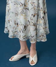 PRHGE02460 CHRISTIAN AUJARD(クリスチャン・オジャール) ［セットアップ対応］フラワープリントシアースカート グリーン