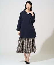 PRHGE09430 CHRISTIAN AUJARD(クリスチャン・オジャール) [セットアップ対応]シャンブレーチェックスカート オレンジ×ネイビー系