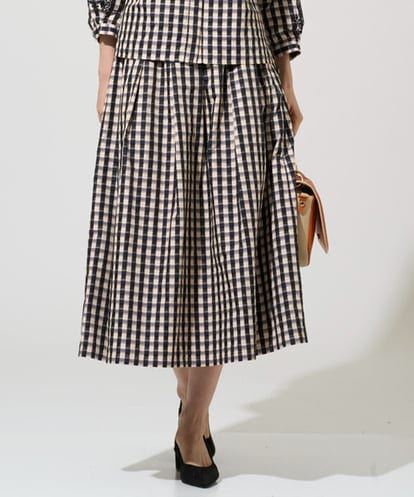 PRHGE09430 CHRISTIAN AUJARD [セットアップ対応]シャンブレーチェックスカート