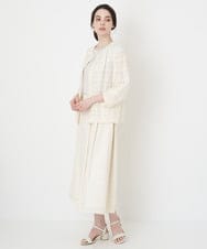 PRHGS62390 CHRISTIAN AUJARD(クリスチャン・オジャール) シアーチェックAラインスカート アイボリー