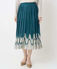 PRHGV69490 CHRISTIAN AUJARD(クリスチャン・オジャール) プリーツデザインスカート グリーン系