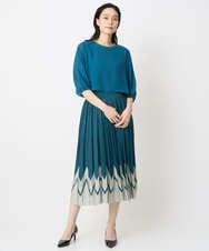 PRHGV69490 CHRISTIAN AUJARD(クリスチャン・オジャール) プリーツデザインスカート グリーン系