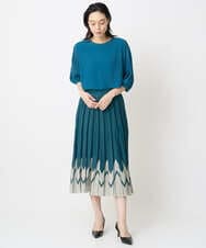 PRHGV69490 CHRISTIAN AUJARD(クリスチャン・オジャール) プリーツデザインスカート グリーン系