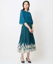 PRHGV69490 CHRISTIAN AUJARD(クリスチャン・オジャール) プリーツデザインスカート グリーン系