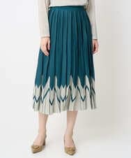 PRHGV69490 CHRISTIAN AUJARD(クリスチャン・オジャール) プリーツデザインスカート グリーン系