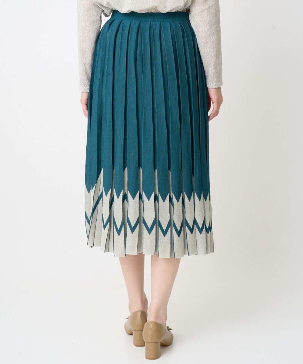 PRHGV69490 CHRISTIAN AUJARD(クリスチャン・オジャール) プリーツデザインスカート グリーン系