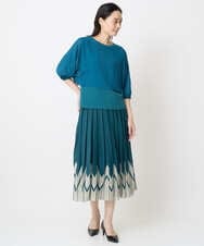 PRHGV69490 CHRISTIAN AUJARD(クリスチャン・オジャール) プリーツデザインスカート グリーン系