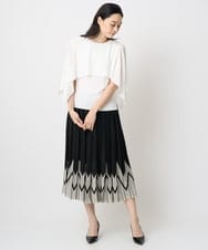 PRHGV69490 CHRISTIAN AUJARD(クリスチャン・オジャール) プリーツデザインスカート ブラック