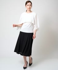 PRHGV78390 CHRISTIAN AUJARD(クリスチャン・オジャール) [吸水速乾･セットアップ対応]デザインプリーツスカート ブラック