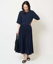 PRHHA03450 CHRISTIAN AUJARD(クリスチャン・オジャール) [セットアップ対応]プリーツスカート ネイビー