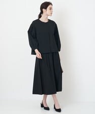 PRHJS10350 CHRISTIAN AUJARD(クリスチャン・オジャール) タックフレアースカート ブラック
