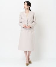 セットアップ対応]ノーカラージャケット(セットアップスカート