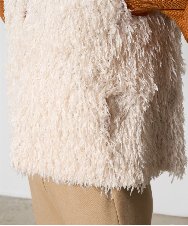 PRJAD35430 CHRISTIAN AUJARD(クリスチャン・オジャール) [リバーシブル]フェザーニットベスト アイボリー