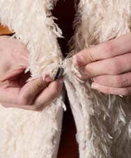 PRJAD35430 CHRISTIAN AUJARD(クリスチャン・オジャール) [リバーシブル]フェザーニットベスト アイボリー