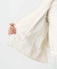 PRJEE01690 CHRISTIAN AUJARD(クリスチャン・オジャール) 【セットアップ対応】シャイニーツィードジャケット ベージュ系