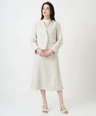 PRJEE01690 CHRISTIAN AUJARD(クリスチャン・オジャール) 【セットアップ対応】シャイニーツィードジャケット ベージュ系