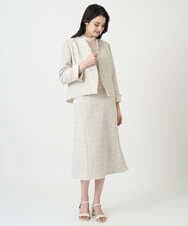 PRJEE01690 CHRISTIAN AUJARD(クリスチャン・オジャール) 【セットアップ対応】シャイニーツィードジャケット ベージュ系