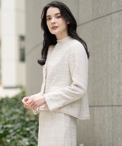 PRJEE01690 CHRISTIAN AUJARD [セットアップ対応]シャイニーツィードジャケット