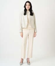 PRJEE01690 CHRISTIAN AUJARD(クリスチャン・オジャール) 【セットアップ対応】シャイニーツィードジャケット ベージュ系