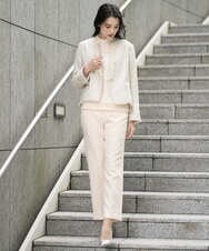 PRJEE01690 CHRISTIAN AUJARD(クリスチャン・オジャール) 【セットアップ対応】シャイニーツィードジャケット ベージュ系