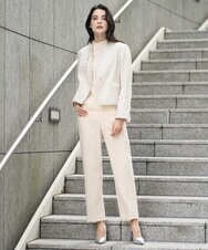 PRJEE01690 CHRISTIAN AUJARD(クリスチャン・オジャール) 【セットアップ対応】シャイニーツィードジャケット ベージュ系