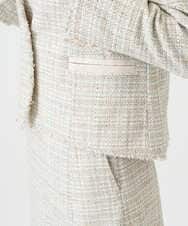 PRJEE01690 CHRISTIAN AUJARD(クリスチャン・オジャール) 【セットアップ対応】シャイニーツィードジャケット ベージュ系