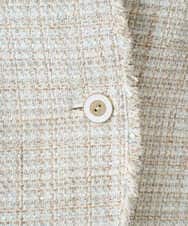 PRJEE01690 CHRISTIAN AUJARD(クリスチャン・オジャール) 【セットアップ対応】シャイニーツィードジャケット ベージュ系