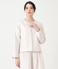 PRJEE11530 CHRISTIAN AUJARD(クリスチャン・オジャール) [セットアップ対応]ジャカードサテンジャケット アイボリー