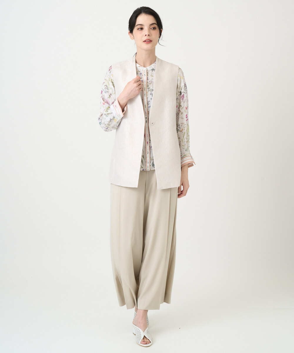 PRJEE12460 CHRISTIAN AUJARD(クリスチャン・オジャール) [セットアップ対応]ジャカードサテンジレ アイボリー