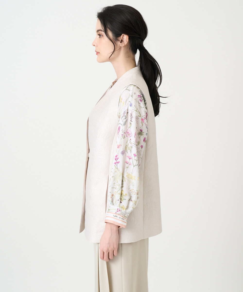 PRJEE12460 CHRISTIAN AUJARD(クリスチャン・オジャール) [セットアップ対応]ジャカードサテンジレ アイボリー