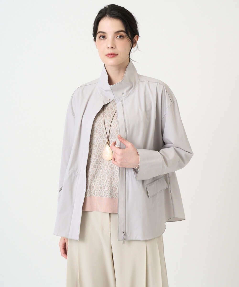 PRJEE16490 CHRISTIAN AUJARD(クリスチャン・オジャール) [軽量/シワになりにくい]タフタジップジャケット ライトグレー