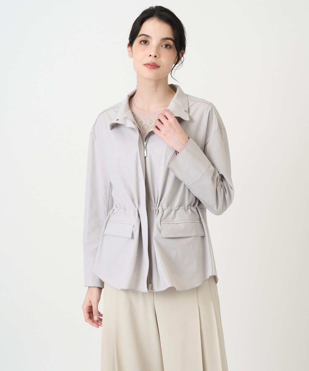 PRJEE16490 CHRISTIAN AUJARD(クリスチャン・オジャール) [軽量/シワになりにくい]タフタジップジャケット ライトグレー