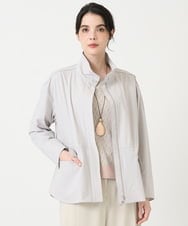 PRJEE16490 CHRISTIAN AUJARD(クリスチャン・オジャール) [軽量/シワになりにくい]タフタジップジャケット ライトグレー