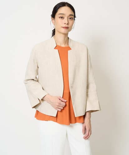 PRJEW40570  ノーカラーボレロ風ジャケット