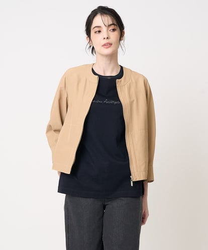 PRJGA45430  【セットアップ対応】ノーカラージップアップブルゾン