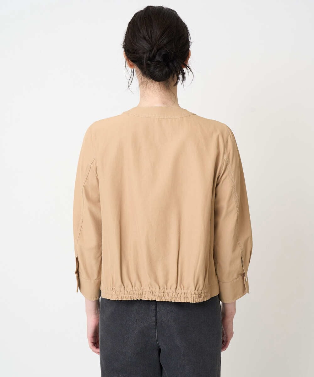 PRJGA45430 CHRISTIAN AUJARD(クリスチャン・オジャール) 【セットアップ対応】ノーカラージップアップブルゾン ライトブラウンB