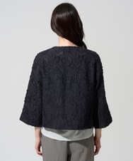 PRJGD20590 CHRISTIAN AUJARD(クリスチャン・オジャール) [セットアップ対応]フラワーカットジャカードジャケット ネイビー